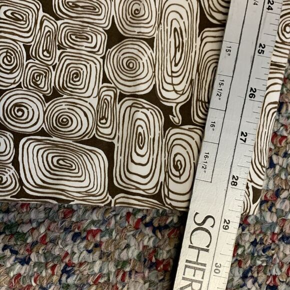 Talbots Brown White Swirl Print Stretch High Waist Tapered Pants Size 12 - Picture 10 of 11